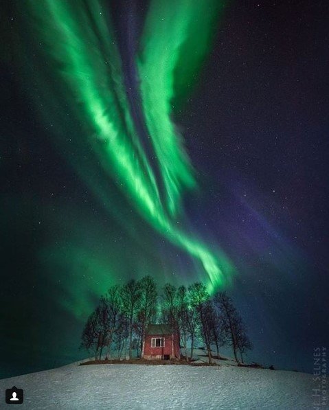 Aurora Boreal. Foto: @ig_auroraborealis